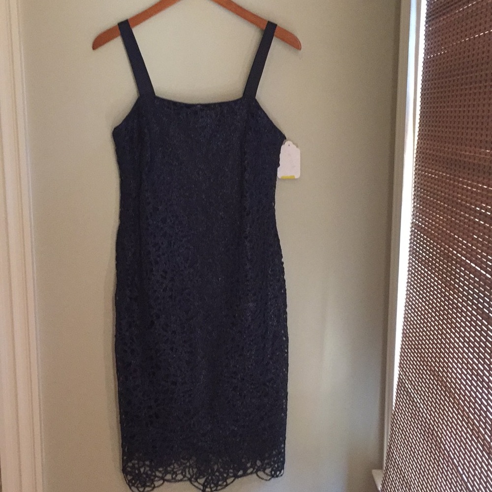 R and M Collection Navy Blue Lace Dress
